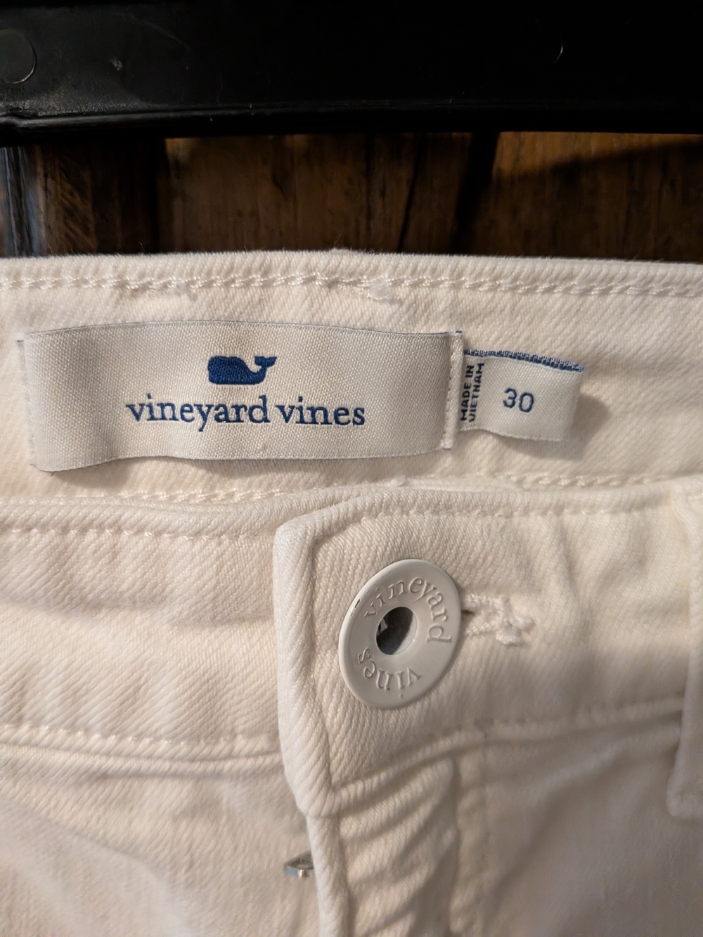Vineyard Vines Women High Rise Crop Wide Leg Raw Hem Stretch Denim Jeans 30